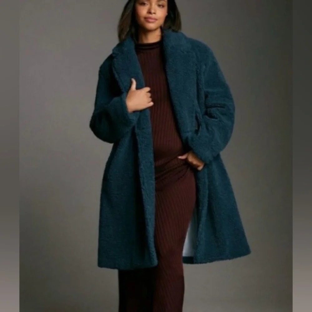 Anthropologie Maeve 3X Teddy fur coat brand new - Picture 1 of 8